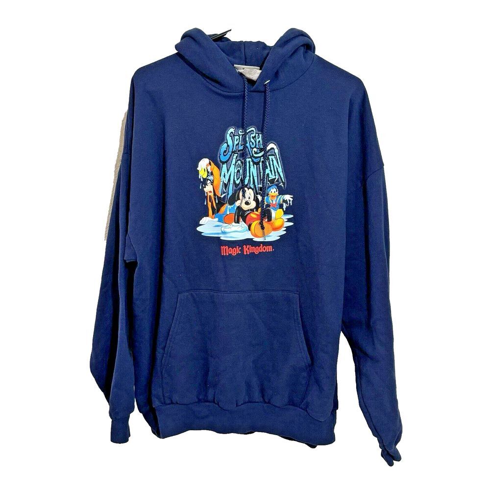 Vintage Magic Kingdom Splash Mountain Sweatshirt Hoodie‎ Rare Disney Mickey XL